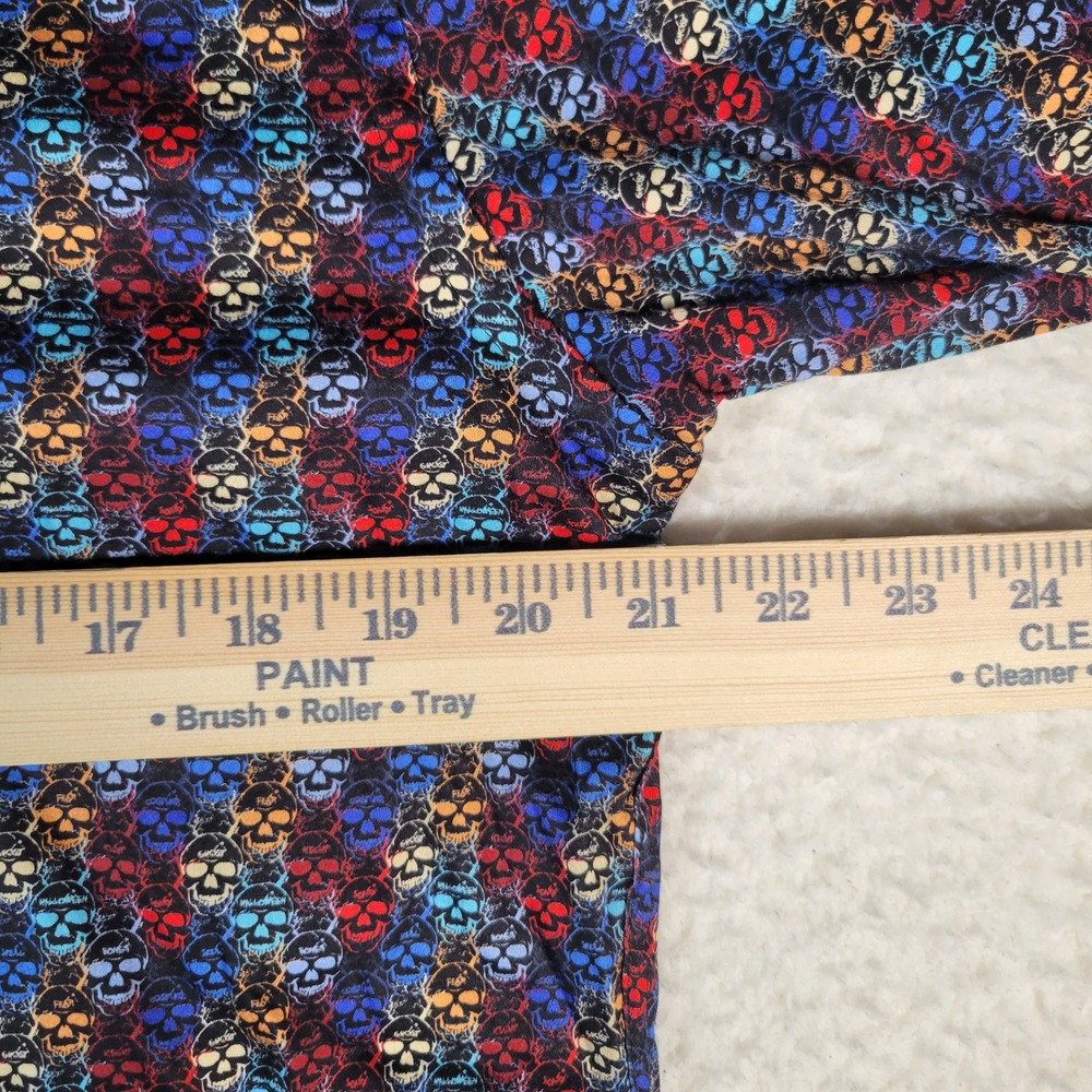 Visconti Black Button Down Shirt Mens Size M Multi Color Skull Print Long Sleeve - Picture 5 of 13